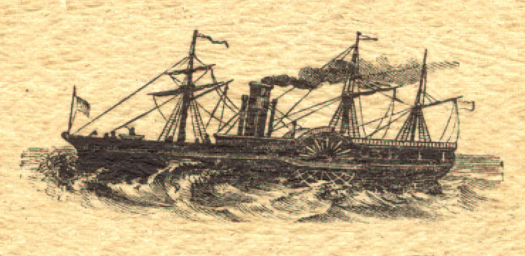 Ship vegnette from $1 Sir Walter Raleigh 11-10-1862